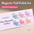 thumbnail image 3 of Set de esmaltes de uñas en gel Double Rhythm Cat Eye, 15 ml x 6 unidades, color rosa sirena, 3 of 9