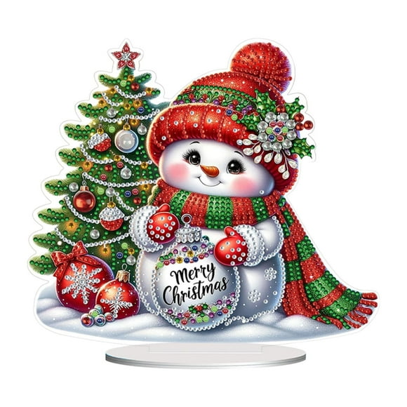 Christmas Craft Kit Tabletop Ornament for Adults Beginner Art Decor Creative DIY Craft Home Decor for Fireplace Shelf Holiday