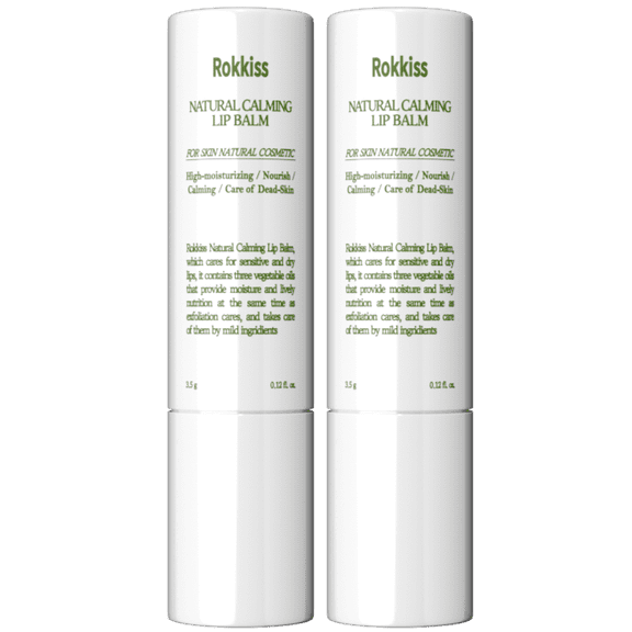 ROKKISS Natural Calming Lip Balm 0.12 fl oz, 2 Pack