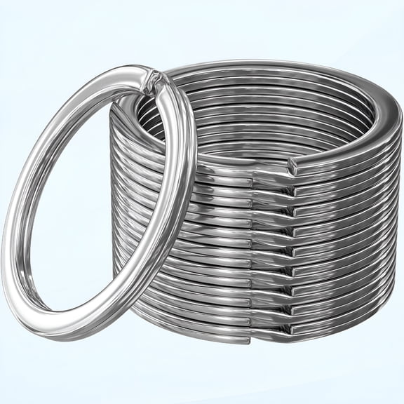 ZHZFKQ Heavy Duty Split Key Rings Bulk,Large Metal Keychain Rings for Car Home,Dog Tag Lanyards,School Office DIY