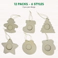 thumbnail image 2 of Adornos navideños de madera 4E's Novelty DIY, paquete de 12, 10-12 cm, 2 of 9