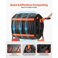 thumbnail image 3 of KFFKFF 53 Gallon Dual Chamber Outdoor Compost Tumbler with Sliding Doors and Ventilation System, Rotating Compost Bin for Garden, Kitchen, and Yard Waste, 3 of 9