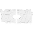 thumbnail image 2 of 32"W x 21 3/8"H x 7"ID x 11 1/4"C x 1"P Novo Architectural Grade PVC Contemporary Ceiling Medallion, Two Piece, 2 of 11