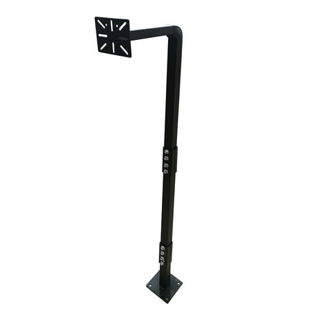 ALEKO LM107A Universal Iron Keypad Gooseneck Mounting Post Black