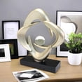 thumbnail image 6 of Modern Home Decor Abstract Decorative Sculpture Decorations for Living Room Dining Room Office, Resin Art Statues Coffee Table Bookshelf Decor Accents (Gold), 6 of 7