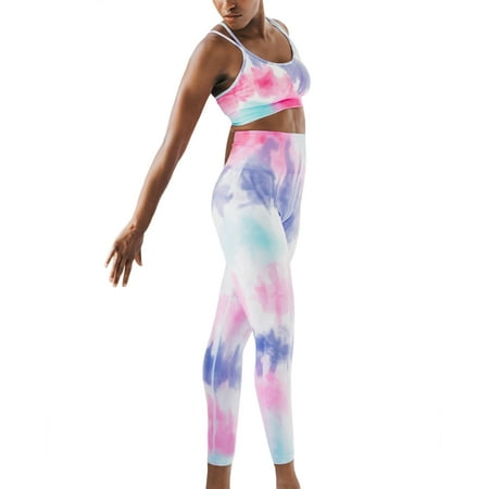 

MAXXIM Womens Sports Bra and Leggings Purple Sunset X-Large