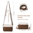 thumbnail image 7 of Trendy Crossbody Bags for Women, Small Shoulder Bag Messenger Bag Cross Body Travel Purse Handbag Wallet with Adjustable Strap, PU Leather, Brown, 7 of 7