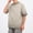 Khaki, variant on ZOYOEN Mens Oversized Cotton T Shirts- Midweight Crewneck Short Sleeve Casual Summer Tees Tops Black Size L