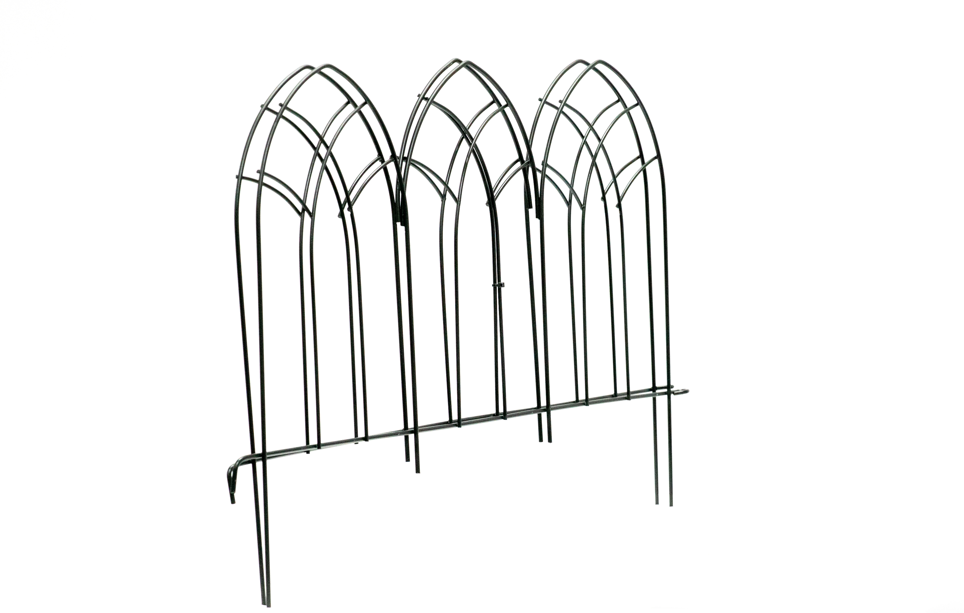 Glamos Wire 24 inch Arched Top metal Panel Decorative Fence 40 Pack covers 80 feet total