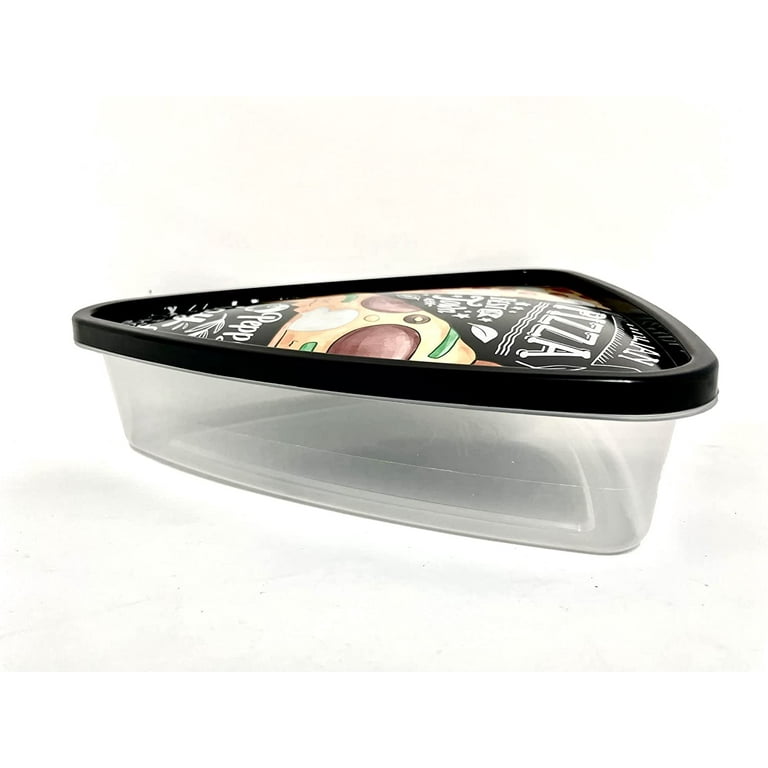 Pizza Slice Container Storage with Lids. Tray, Holder and Saver. 6 Plastic  Packs to go. The Best Idea to Serve Pizza to Your Kids.