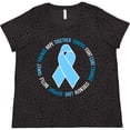 thumbnail image 3 of Inktastic Word Circle-Prostate Cancer Awareness Women's Plus Size T-Shirt, 3 of 5