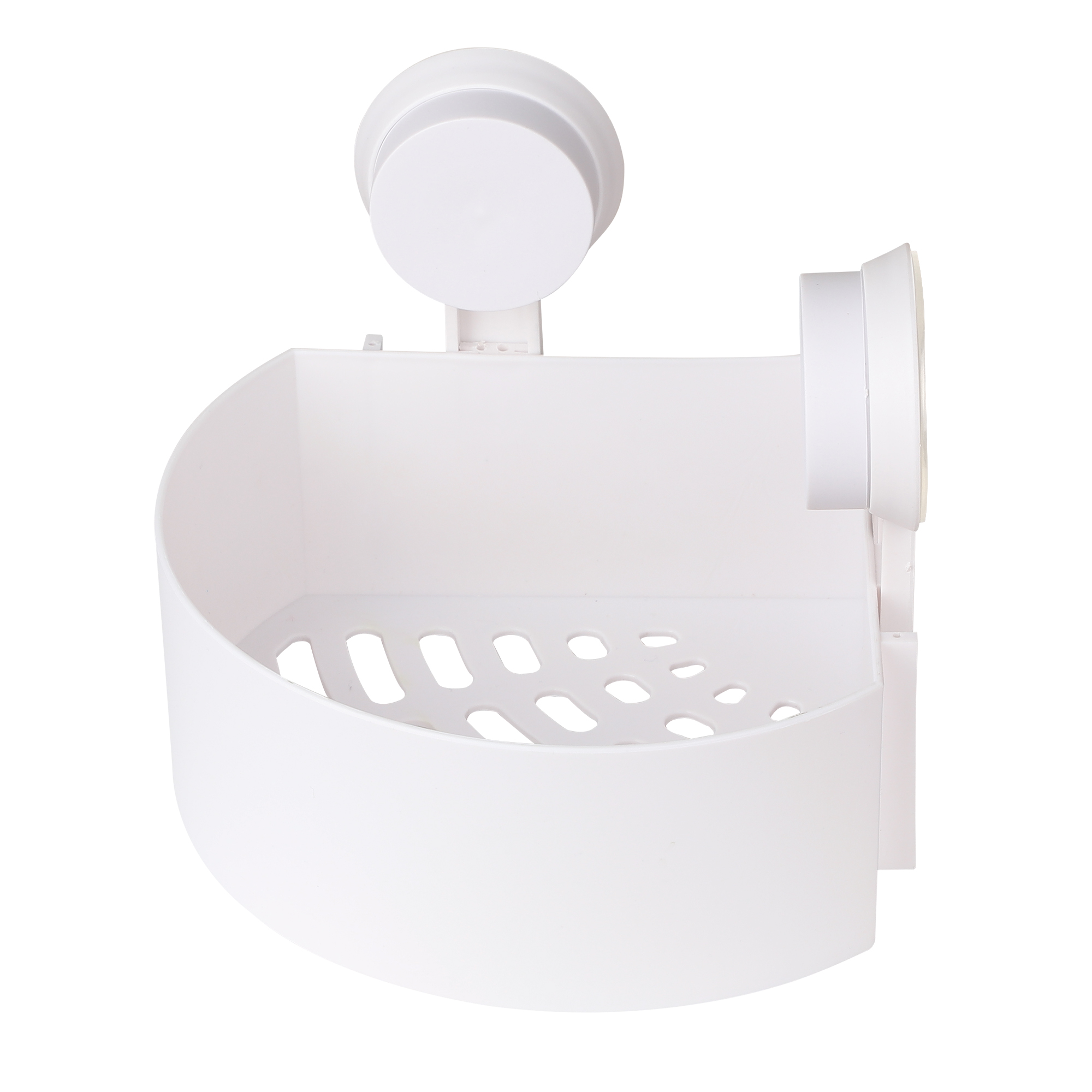 Plastic Suction Wall Corner Rack Bin Shower Basket, Water Resistant