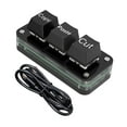 thumbnail image 4 of Mini teclado mecánico para juegos de 3 teclas, profesional, con esquinas redondeadas, apariencia suave y cómoda, teclado para juegos portátil Negro ya establecido, 4 of 8