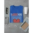 thumbnail image 3 of Abstract I Love You T-Shirt Men -Image by Shutterstock, Male 3X-Large, 3 of 4