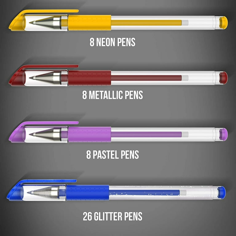 TANMIT Glitter Gel Pens, Glitter Pen with Case for Algeria