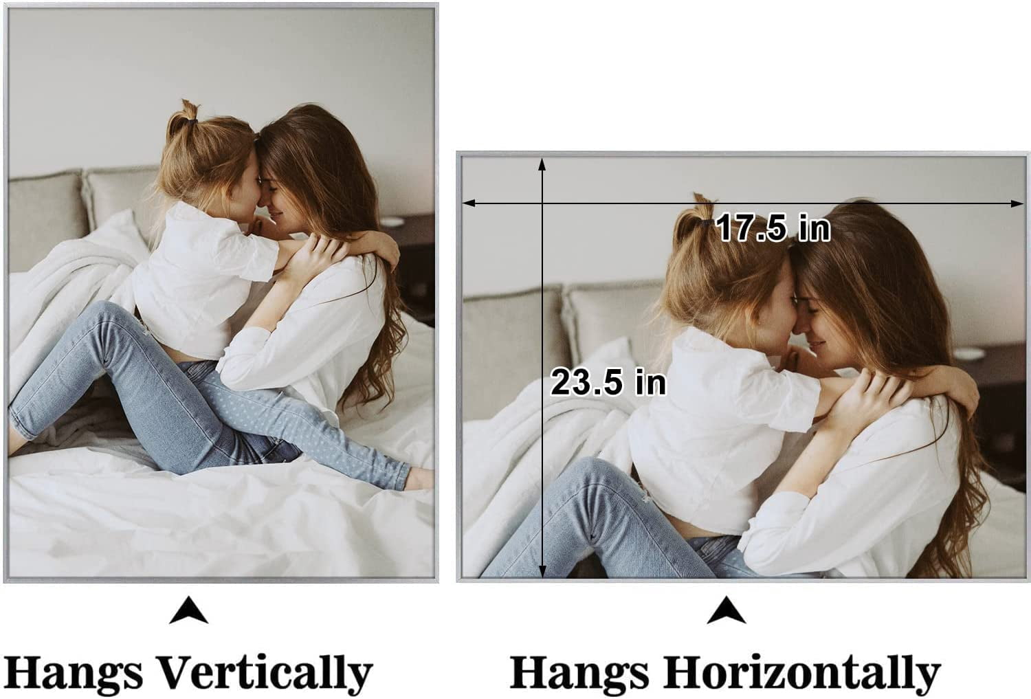 Frametory, 18x24 Aluminum Picture Frame, Real Glass Front, Display 18 x 24 Photo for Wall, 18 by 24 Poster Frame, Hook for Horizontal/Vertical Mount (Silver 1 PACK)