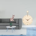 thumbnail image 2 of Figura decorativa de gato de cerámica, adorno de escritorio, reloj de pared de madera, silencioso, accesorio para el hogar, ideal para dormitorio, sal, 2 of 8