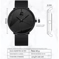 thumbnail image 3 of Kit Reloj 3 Piezas Minimalista A La Moda De Pulsera Y Collar Modelo Negro, 3 of 4