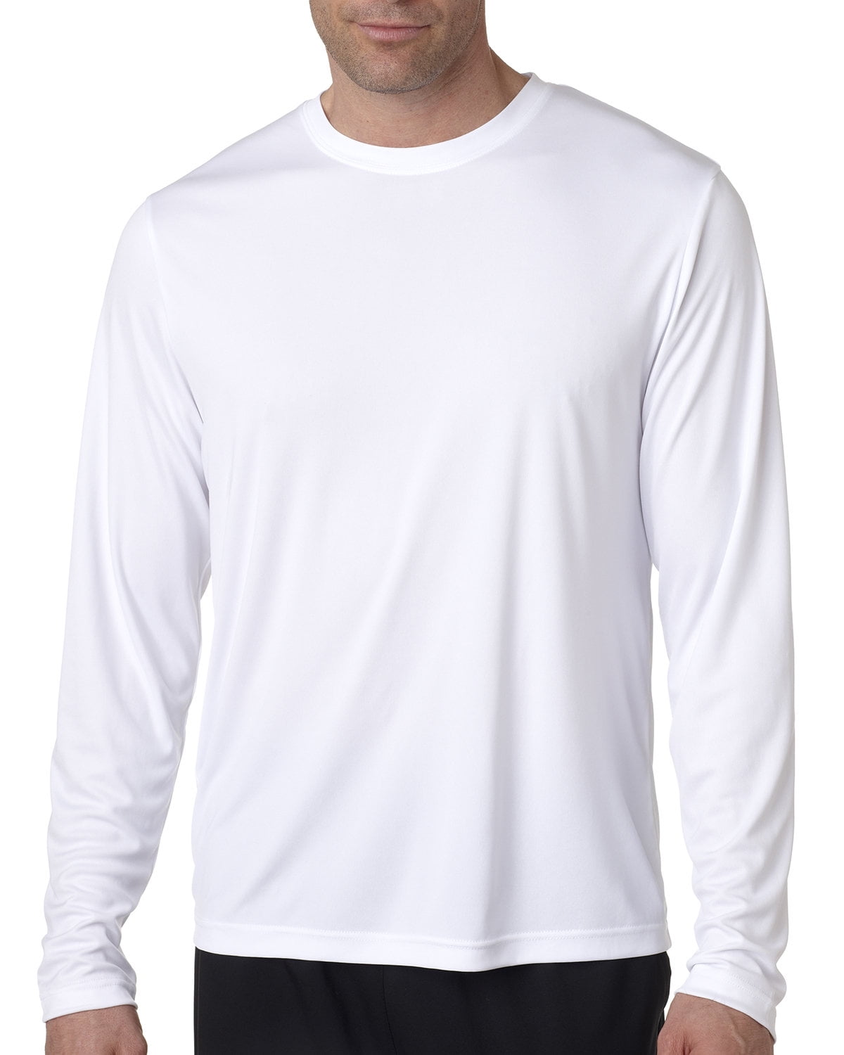 Adult Cool DRI� with FreshIQ Long-Sleeve Performance T-Shirt (WHITE - L)