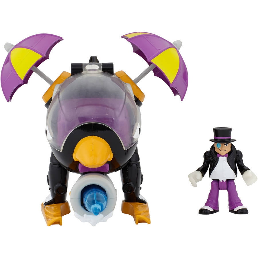 Imaginext DC Super Friends The Penguin With 2 Penguins and His Flying Umbrella for sale online 