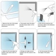 thumbnail image 3 of VEGCOO Static Cling Privacy Window Film with 3D Laser Embossed Pattern (Moon, 31.5"x78.7") - Non-Adhesive, UV Blocking, Easy Install for Bathroom, Bedroom, Front Door, 3 of 7