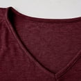 thumbnail image 6 of FRSASU Womens Summer T-Shirts Short Sleeve V Neck Dolman Tops with Side Shirring Loose Fit Shirts Spring Fashion Wine, 6 of 9