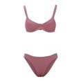 thumbnail image 4 of Mujeres Fshion correas Color sólido cómodo Split traje de baño Bikini ropa de playa conjunto Fridja  nalpqowj59603, 4 of 8
