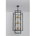 thumbnail image 4 of Magic Home Industrial Traditional Vantage 12 - Light Lantern Rectangle 3-Tier Chandelier Ceiling Mount E12 Adjustable Hanging Height Black, 4 of 13