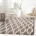 thumbnail image 3 of SAFAVIEH Barcelona Melinda Geometric Shag Area Rug, Silver/Ivory, 2' x 3', 3 of 12