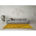 thumbnail image 3 of Ahgly Company Machine Washable Indoor Round Persian Yellow Traditional Area Rugs, 3' Round, 3 of 4