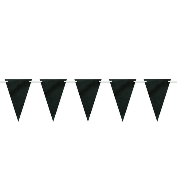 Chalkboard Paper Pennant Banner, Black, 9ft