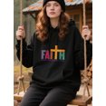 thumbnail image 2 of Christian Praise Hoodie for Men Women, Faith Pullover Hooded Sweatshirt, Cozy Cotton Poly Blend, Inspirational Casual Outfit, 2 of 5