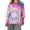 Multicolor 1, variant on Tie Dye Pattern Women's Summer Casual Loose T Shirts Mid Sleeve Sexy Cute Tops Daily Wear Blouse for Women