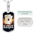 thumbnail image 2 of Black Jack Keychain Dog Tag Stainless Steel or 18k Gold, 2 of 16