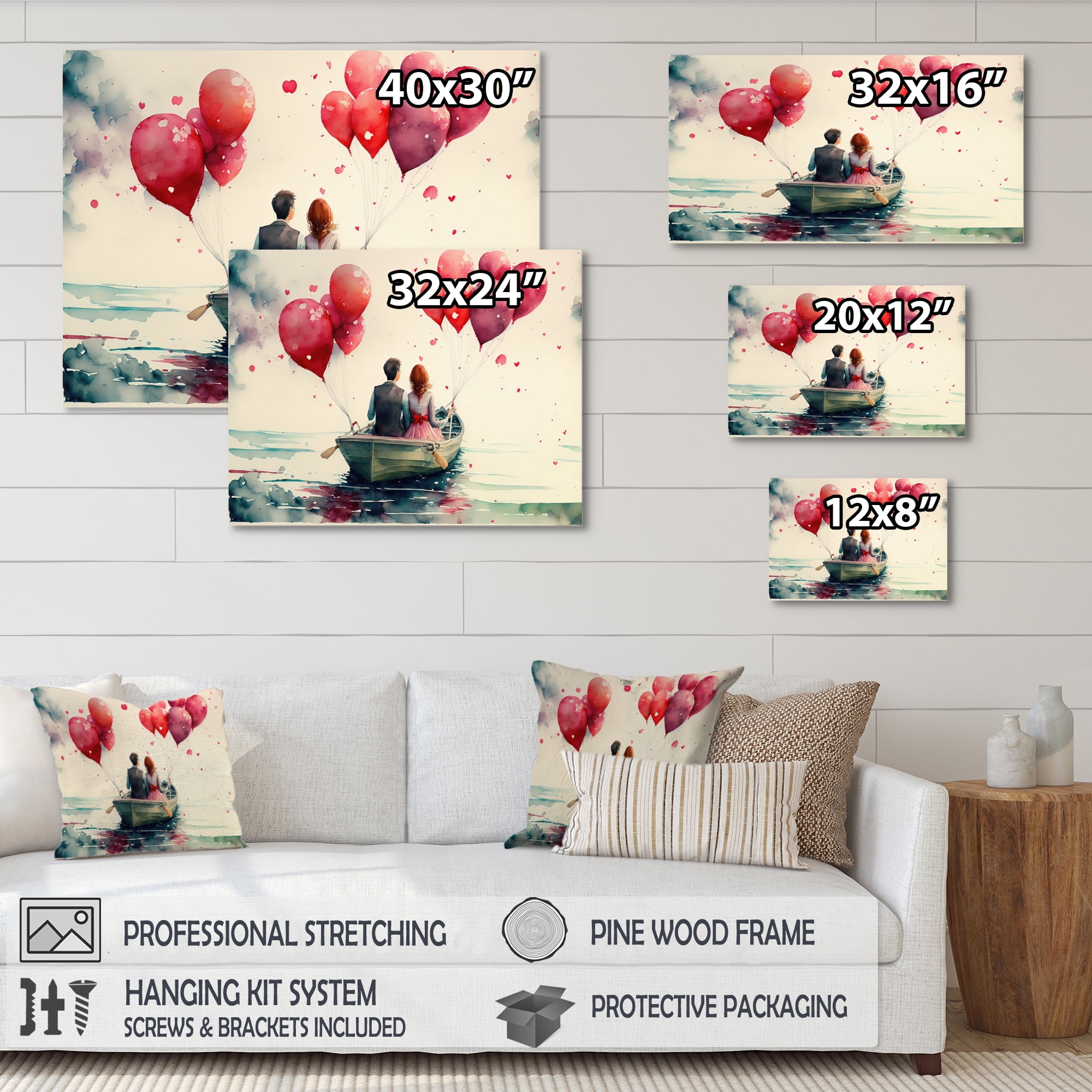 Designart Loving Couple Spending Time Outdoors I Canvas Wall Art