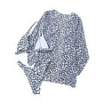 thumbnail image 3 of Conjunto de 3 piezas Halter Bikini Pareos Cubrir Traje de baño Playa Traje de baño con estampado de leopardo Fridja  nalpqowj19667, 3 of 5