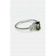 thumbnail image 3 of 925 Sterling Silver Green Tourmaline Ring Minimalist October Birthstone Jewelry Vibrant Green Stone Women’s Fine Ring Handmade Gift Silver 12, 3 of 3