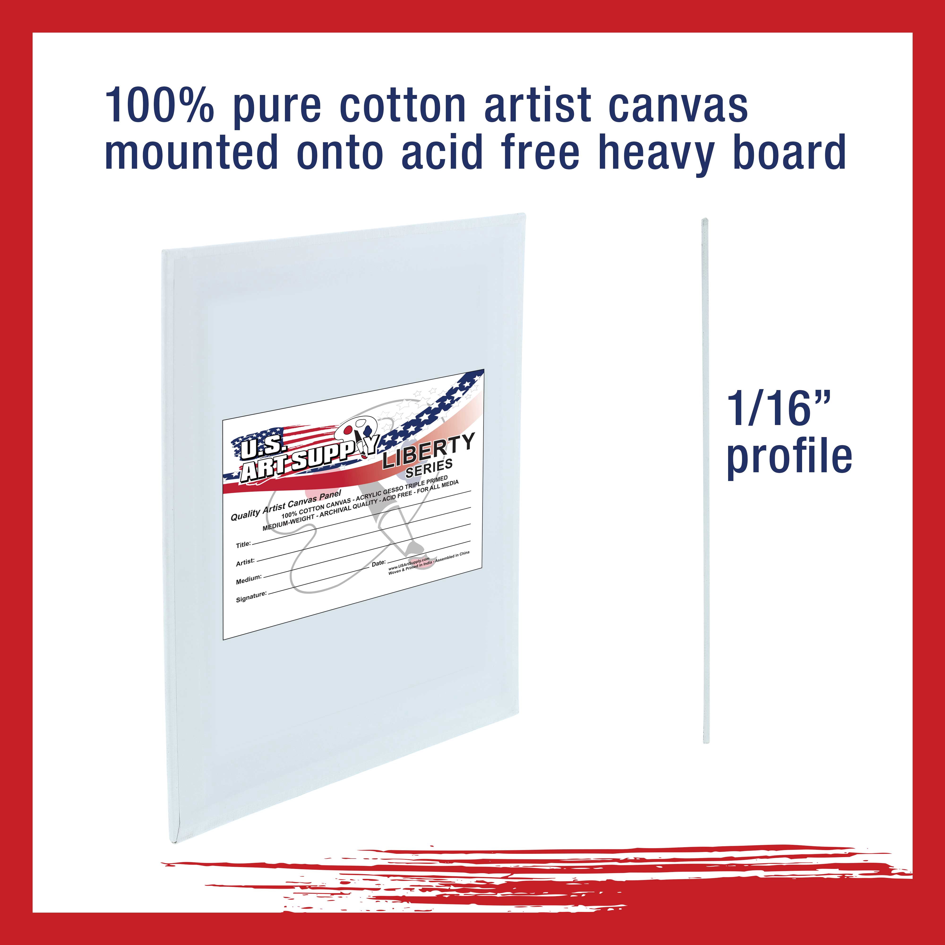 U.S. Art Supply 16 X 20 inch Professional Artist Quality Acid Free Canvas Panel Boards for Painting (Pack of 4)