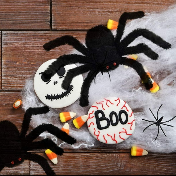 Jovitec 500 piezas de decoración de araña de plástico negro para Halloween, para fiestas de disfraces, carnavales, Halloween, bromas Jovitec 500 piezas de decoración de araña de plástico negro para Halloween, para fiestas de disfraces, carnavales, Halloween, bromas
