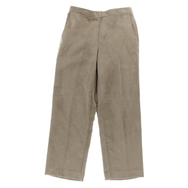 Alfred Dunner - Alfred Dunner Womens Petites Corduroy Flat Front Corduroy Pants - Walmart.com