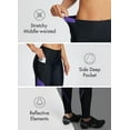 thumbnail image 5 of BALEAF Women's Bike Pants 4D Padded Cycling Tights High Waisted Bicycle Clothes Pockets Biking Apparel UPF 50+ Black/Purple S, 5 of 7