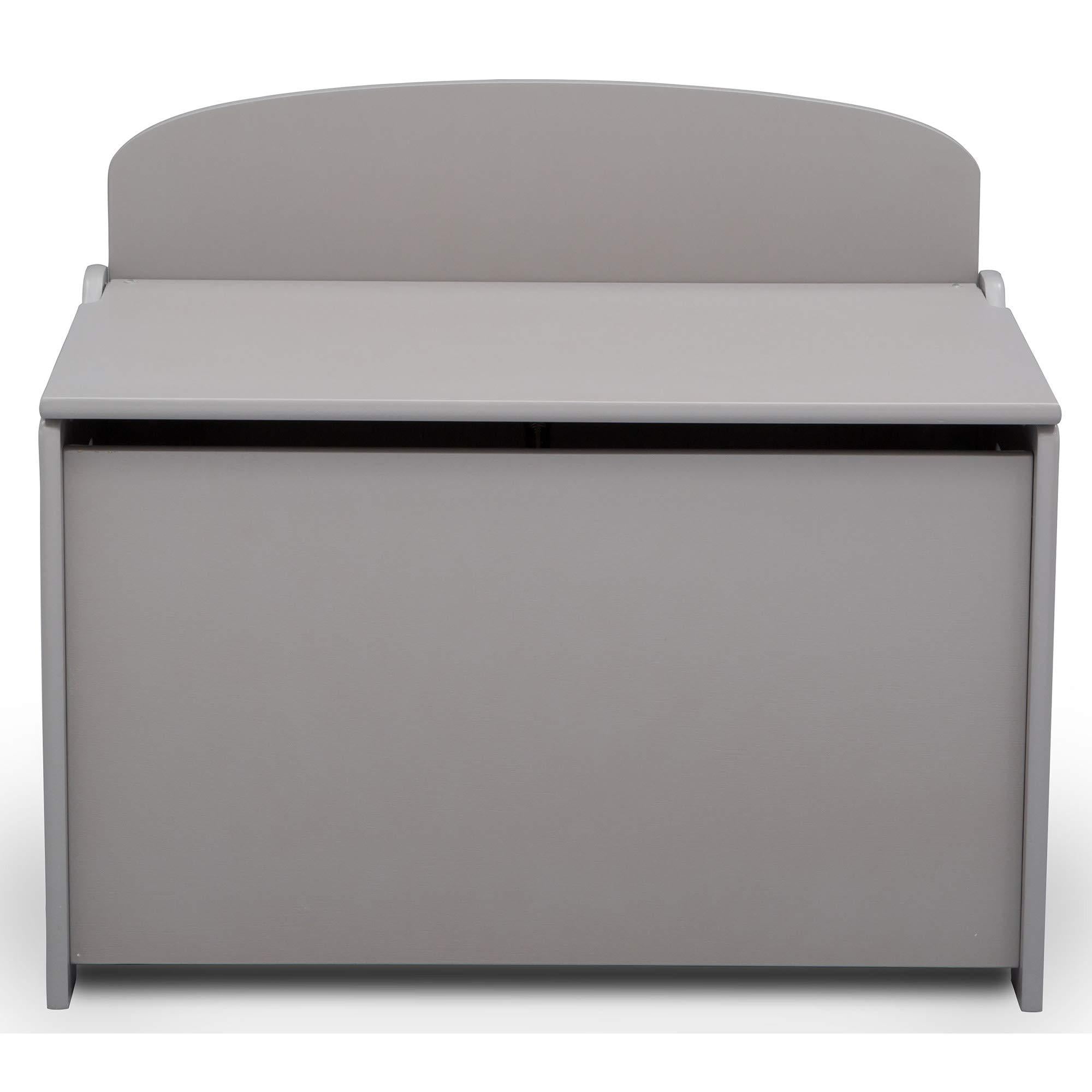 Delta Children MySize Deluxe Toy Box Kid's Room Organizer Storage, Gray