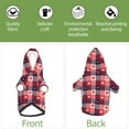 thumbnail image 6 of Cauagu Heart Plaid Pattern Winter Pet Hoodie Sweatshirts- Dog Hoodie Sweater with Leash Hole - Cute Dog Hoodie - Pet Clothes Puppy Cat Custume -Medium, 6 of 8
