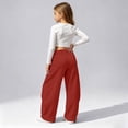 thumbnail image 2 of Landzoo Teen Girls Active Pants Curved Leg Sweatpants With Pockets Fall Casual Kid Girls Baggy Trousers, 2 of 6