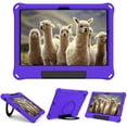 thumbnail image 3 of TECH CIRCLE Case for Samsung Galaxy Tab A8 (10.5") (SM-X200) Tablet - Lightweight Plastic Kickstand Case Portable Handle Protective Cover for Kids (Purple), 3 of 6