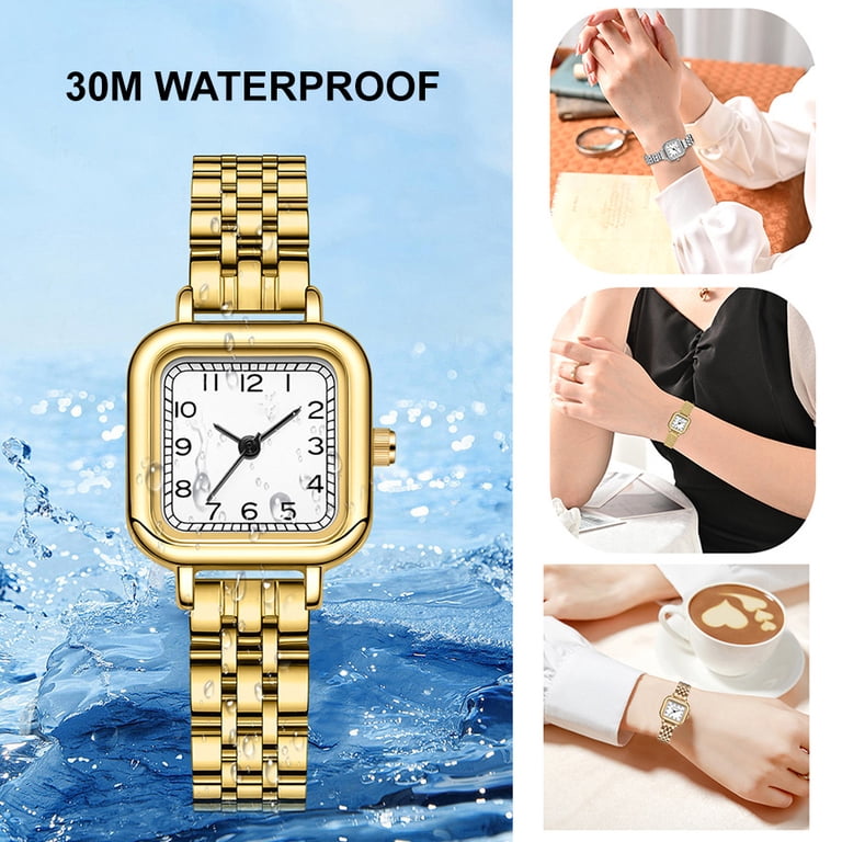 ZOLOHONI Gold Watches for Women, Square Case, Easy Reader  display picture 1