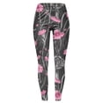 thumbnail image 3 of Mnuaqn Floral Leggings for Women High Waisted Vintage Printed Tummy Control Leggings Casual Plus Size Yoga Pants Slim Tights (S, Grey), 3 of 6