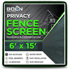 Boen Privacy Fence Netting Green 6' x 15', w/ Reinforced Grommets
