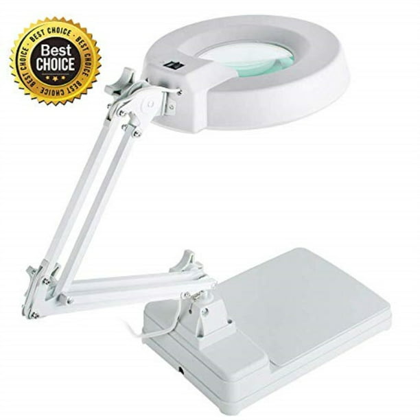 Vinmax 10x Desktop Magnifier Lamp With, Magnifying Glass Lamp With Light