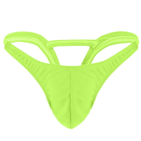 MRULIC lingerie for women Men s Sretch G-string T-back Micro Thong Briefs Underwear Green + One size